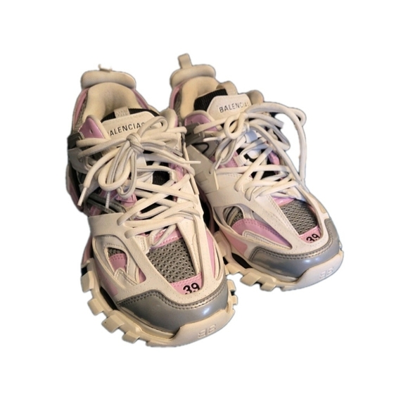 Balenciaga Women's Track Sneakers 'White Pink' Size EU 39 US 8.5 (GUC) - Picture 2 of 15